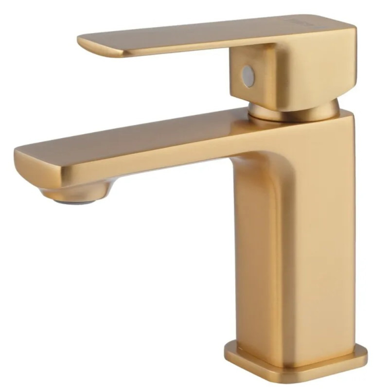 Смеситель для умывальника Haiba Kubus 001 BRUSHED GOLD (HB9622)
