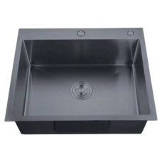 Мойка из нерж. стали ZERIX ZH6050-215 NANO-BLACK (3.0/0.8) (MX1586)