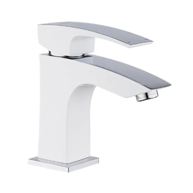 Смеситель для умывальника Koer KB-10007-04 (Цвет хром+белый) (KR5149)