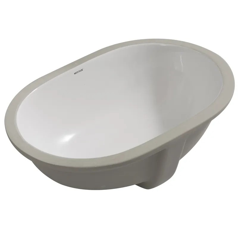 Раковина врезная под столешницу MIXXUS PREMIUM ELLIPSE-1701 570х385х205mm с переливом (MP6566)