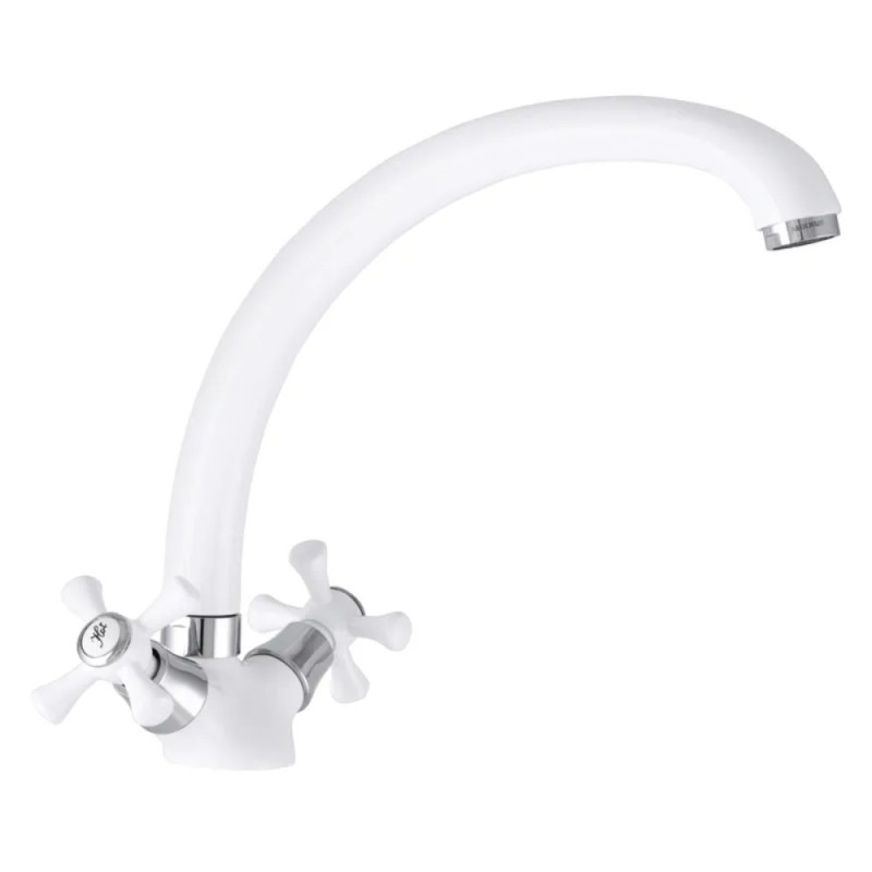 Кухонный смеситель белый Mixxus Omega 273 (MI2766)