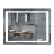 Зеркало Mixxus STYLE MR03-80x60 с Led Touch, Anti-fog, димером, регулятором яркости, часами (MI6005)