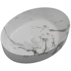 Раковина накладная MIXXUS PREMIUM ELLIPSE-0104 MARBLE 550х415х140mm (MP6554)