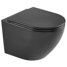 Унитаз подвесной Mixxus Premium ELLIPSE-0303-T3 BLACK 520х365х360mm, система смыва TORNADO 3.0 (MP6591)