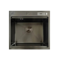 Мойка Mixxus MH5050-SK Nano-Black с н.ст. со ступенькой для сушилки, с подст.под ножи (графит) (MX1940)