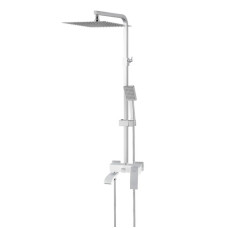 Душевая колонна KOER KB-56007-04 со смесителем, 3 функции (Цвет хром+белый) (KR5159)
