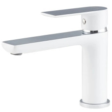 Смеситель для умывальника HAIBA ALEX 001 LONG WHITE-CHROME (HB9563)