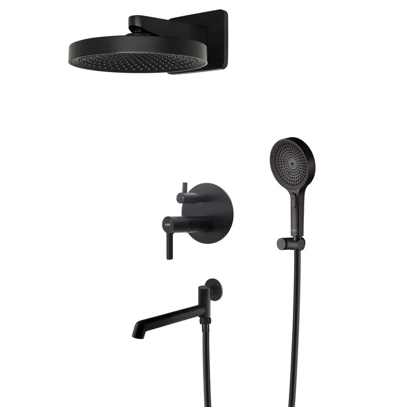Встраиваемая душевая система Koer KB-66029-05 3 функции Цвет черный (KR5492)