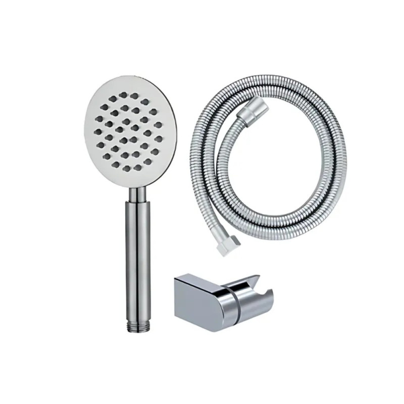 Душевой набор Mixxus Shower SET-01.SUS (шланг, лейка, кронштейн) с нерж. стали (MI6156)