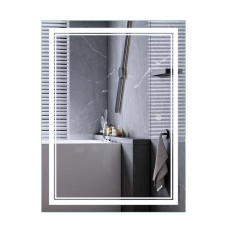 Зеркало Mixxus Premium QUADRO MR20-90x70-Reverse с Led Touch, Anti-fog, димером, регулятором яркости (MP6621)