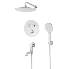 Встраиваемая душевая система с термостатом Koer KB-67012-01 (Цвет хром) (KR4728)