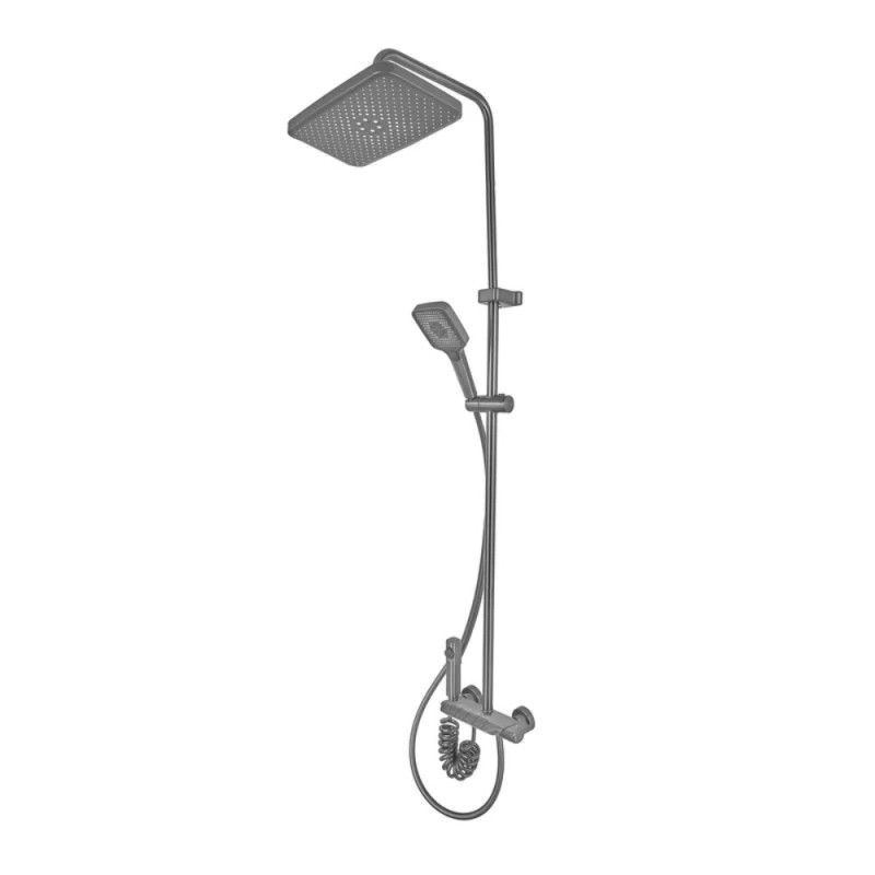 Душова колона зі змішувачем Mixxus Premium MARLIN 009-J GRAPHITE з кнопкою перемикання, 4 режими (MI6831)