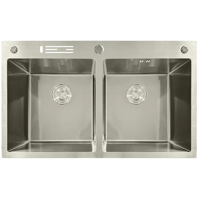 Мойка из нержавеющей стали MIXXUS MH8350-DK NANO-SILVER (3.0/0.8) цвет нержавейка (MI7052)