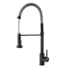 Смеситель для кухни с изливом пружина Mixxus Premium SPRING 017 BLACK (MI6951)