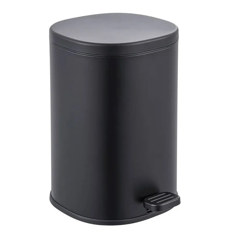 Мусорное ведро с плавным закрытием овальное Zerix Prime-TC0105 Black 5л цвет черный (ZX5902)
