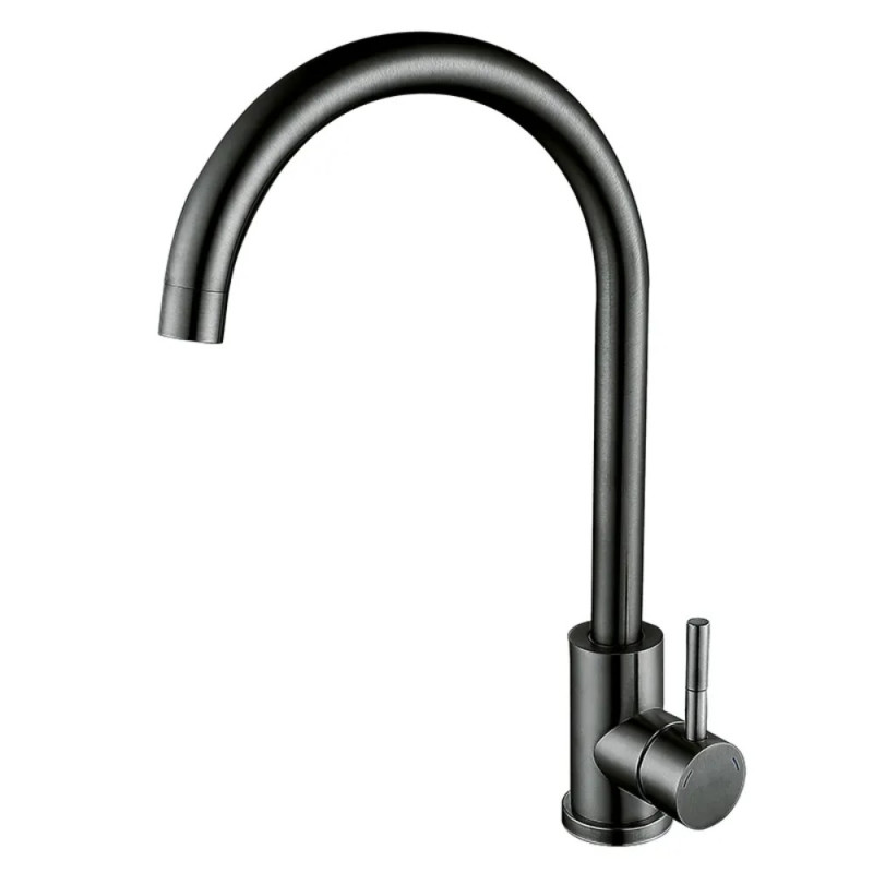 Смеситель для кухни Zerix LUX-011 Graphite из нерж. стали SUS304 (цвет графит) (ZX4869)