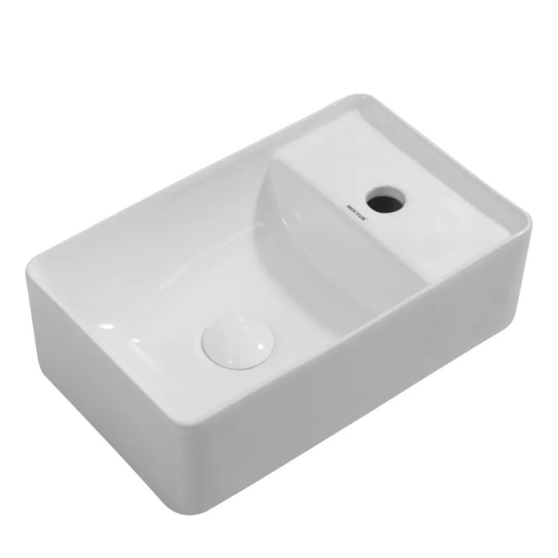 Раковина подвесная Mixxus Premium QUADRO-1201-L 430х265х135mm с отверстием под смеситель (MP6505)