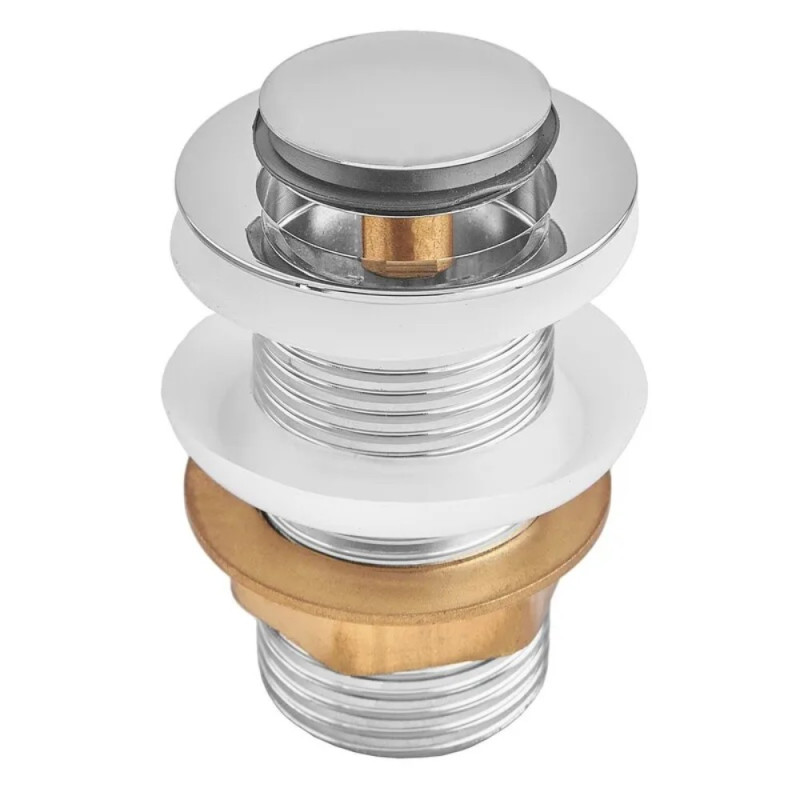 Донний клапан для раковини Zerix BV-06 1 1/4''  без переливу автоматичний СLICK-СLACK (Колір хром) (ZX6023)