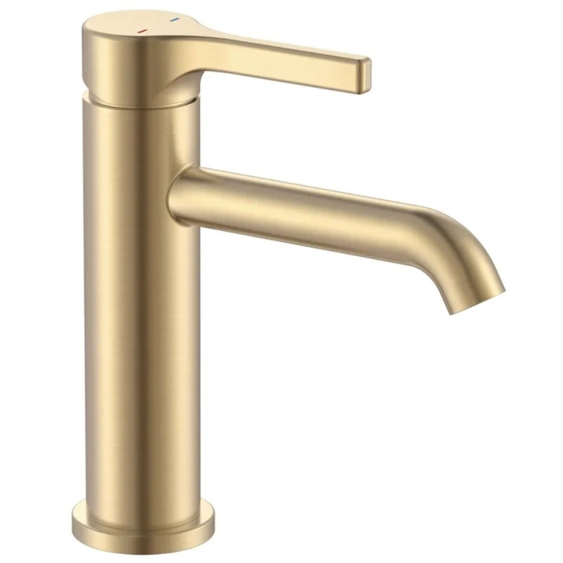 Змішувач для умивальника Zerix Rex-001-B Brushed Gold з нерж. сталі (Колір матове золото) (ZX6116)