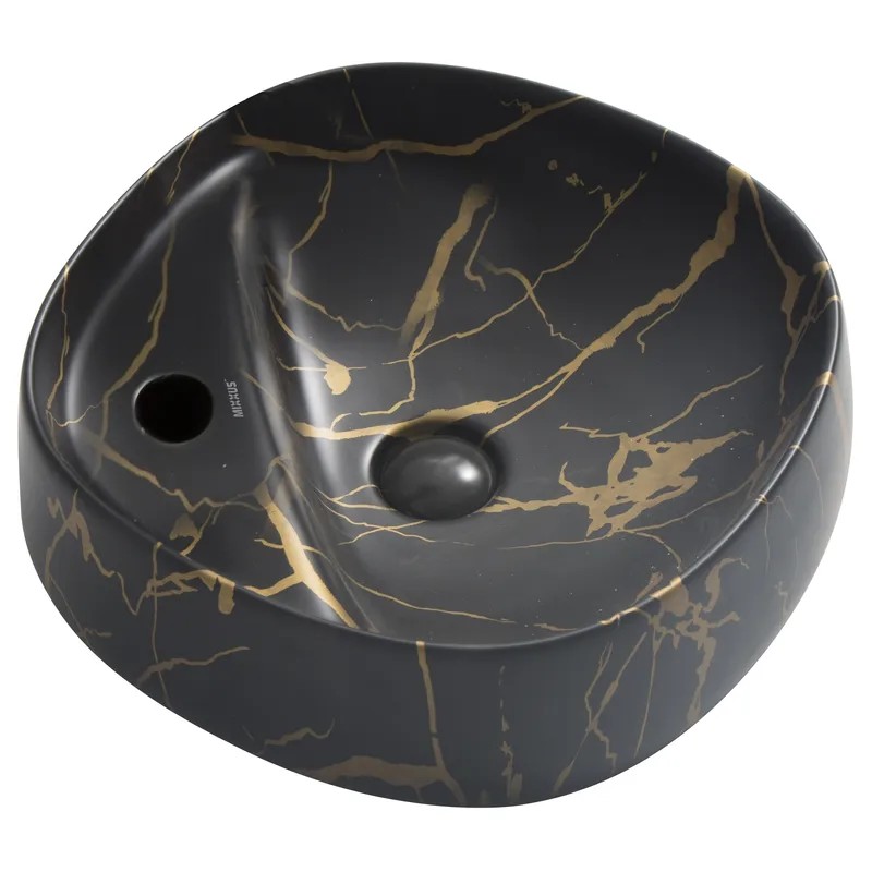 Раковина накладная MIXXUS PREMIUM WAVE-0201 MARBLE 430х430х150mm с отверстием под смеситель (MP6536)