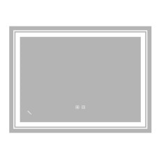 Зеркало Zerix Alive MR06-80x60-REVERSE с LED Touch, Anti-fog, димером, регулятором яркости (ZX6062)