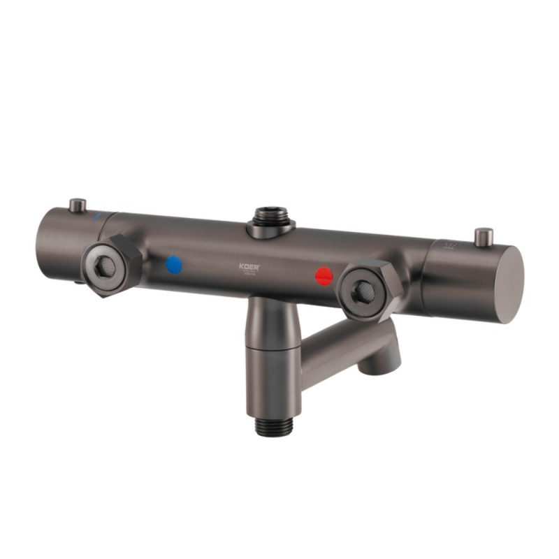 Душевая колонна с термостатическим смесителем Koer KB-57029-07 3 функции, цвет графит (KR5498)