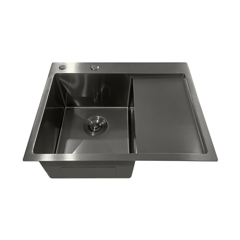 Мойка из нержавеющей стали Mixxus MH6350L Nano-Black (3.0/0.8) цвет графит (MI7045)