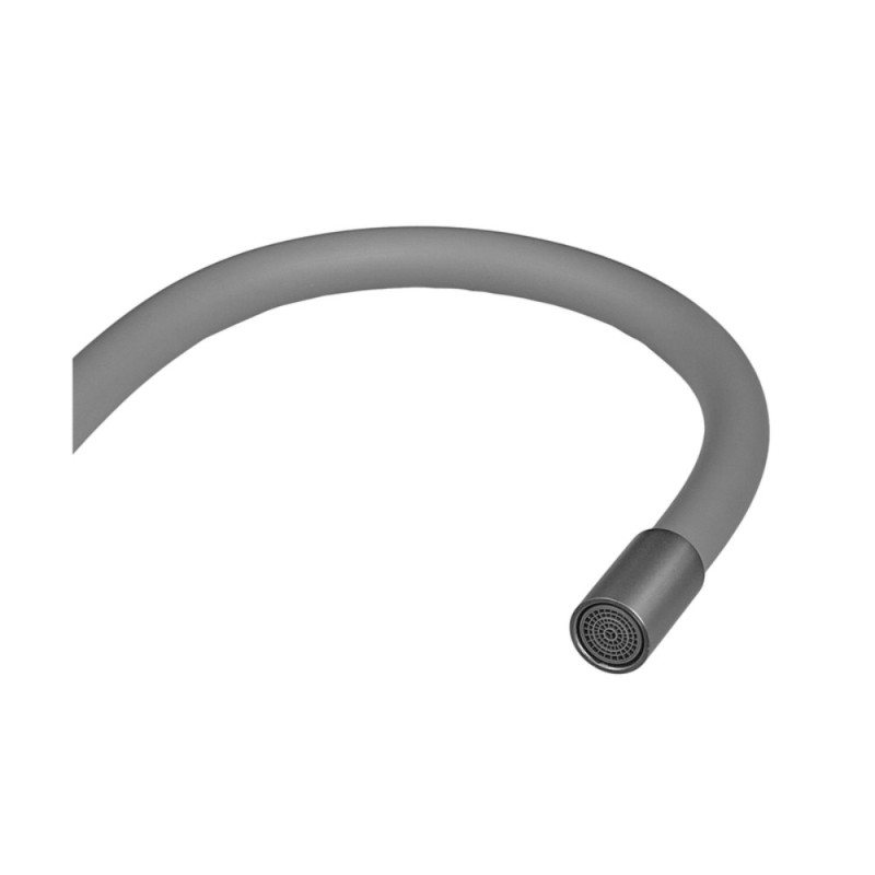 Смеситель для кухни MIXXUS SEO-011 GRAPHITE REFL.GRAY с силиконовым изливом из нерж.стали SUS304, цвет графит (MI8225)