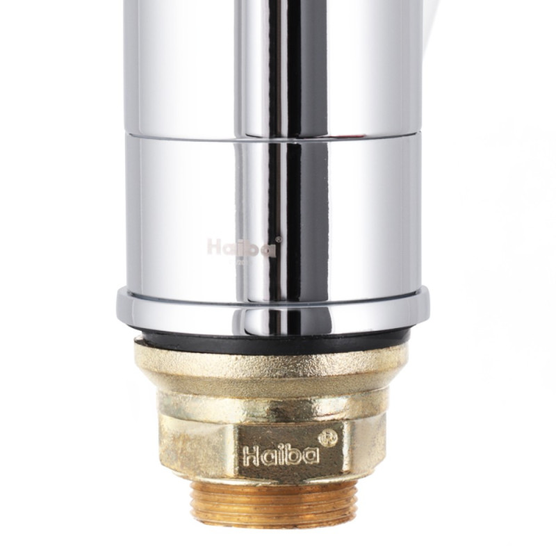 Смеситель для умывальника Haiba Magic 555 (15 см) с синей ручкой (HB0672)