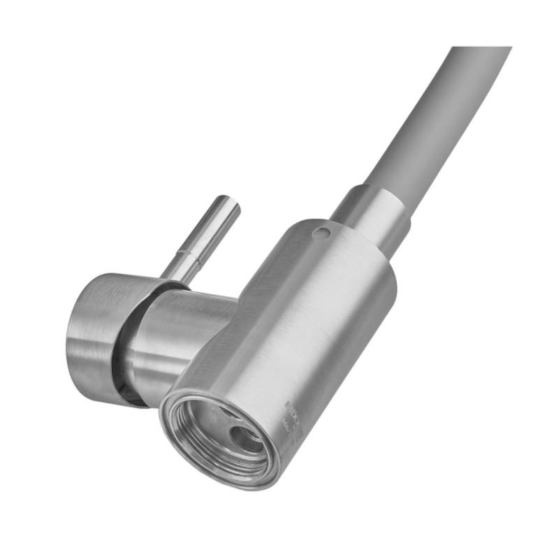 Смеситель для кухни MIXXUS SUS-011-T REFL.GRAY с силиконовым изливом из нерж. стали SUS304, излив серый (MI8227)