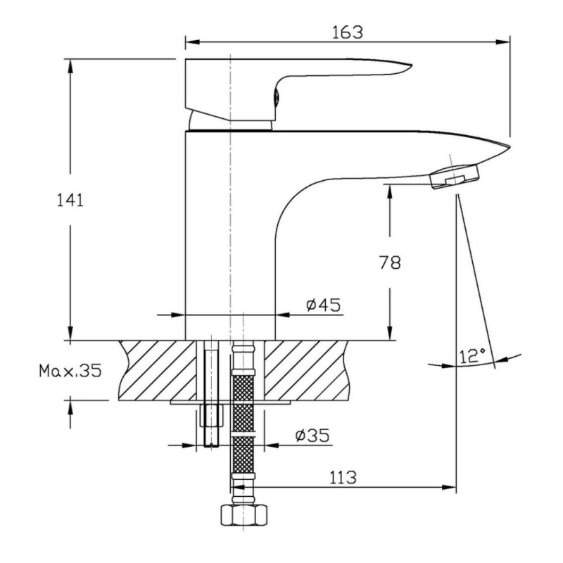 Змішувач для умивальника Haiba Columbia 001 (HB0038)