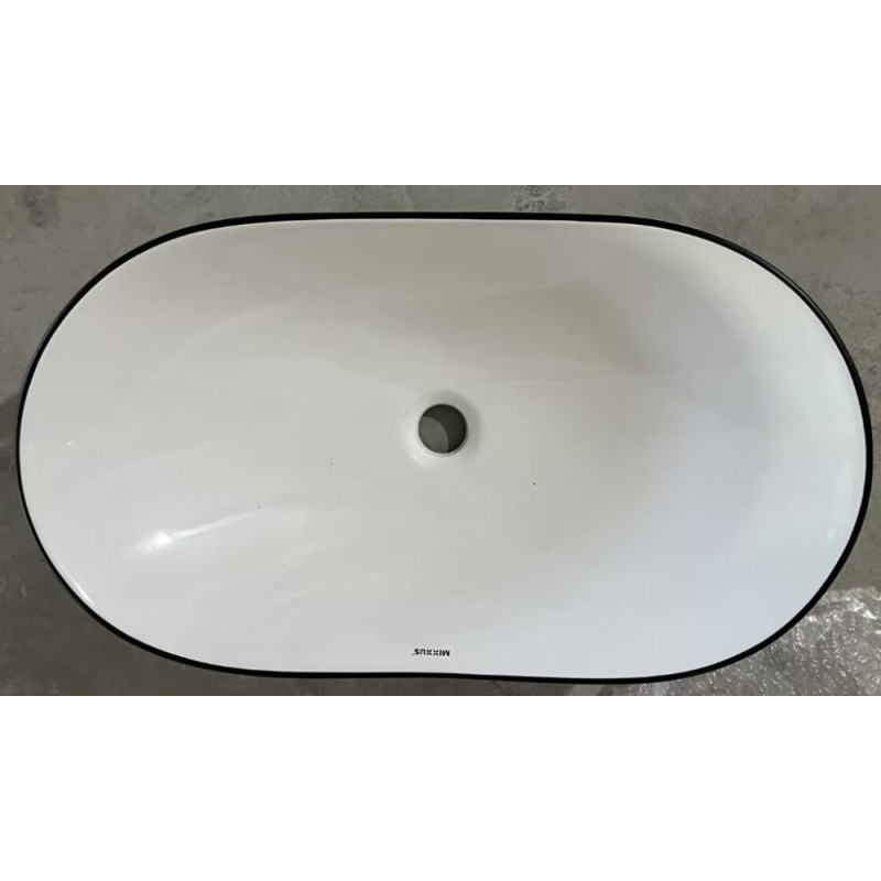 Раковина накладная Mixxus Premium WAVE-0105 EDGE BLACK 620х360х160mm (MP6556)