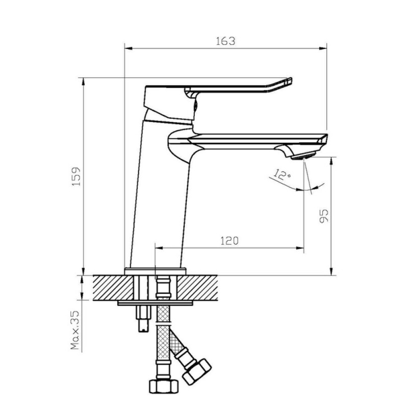 Смеситель для умывальника Haiba Adel 001 (HB1004)
