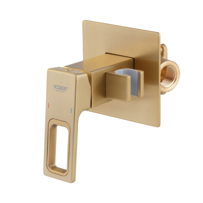 Смеситель для гигиенического душа Koer KB-23009-12 (Цвет матовое золото) (KR5984)