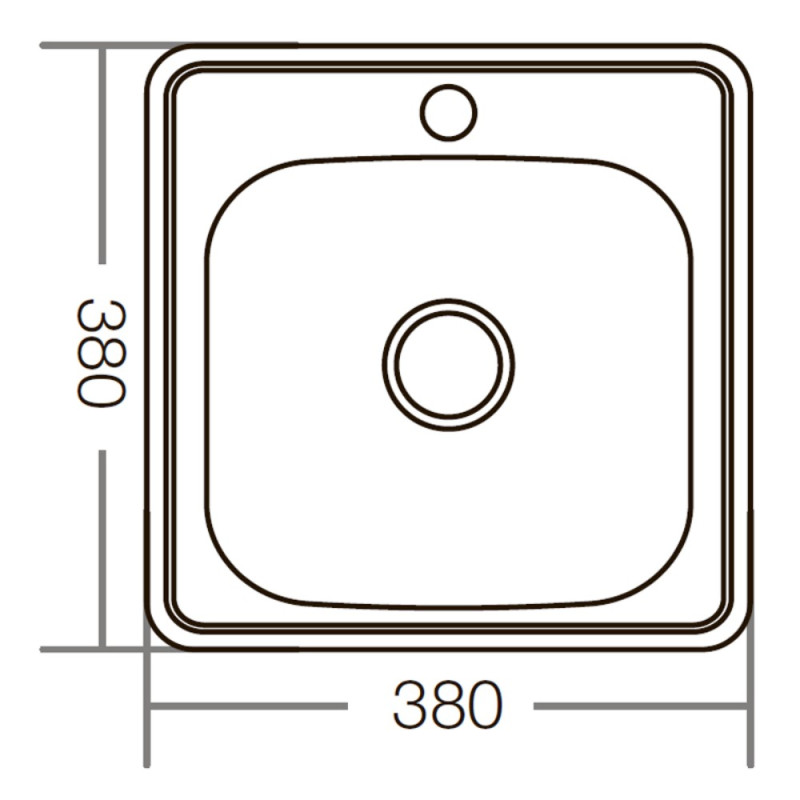 Мойка кухонная Zerix Z3838-06-160D (decor) (ZM0556)