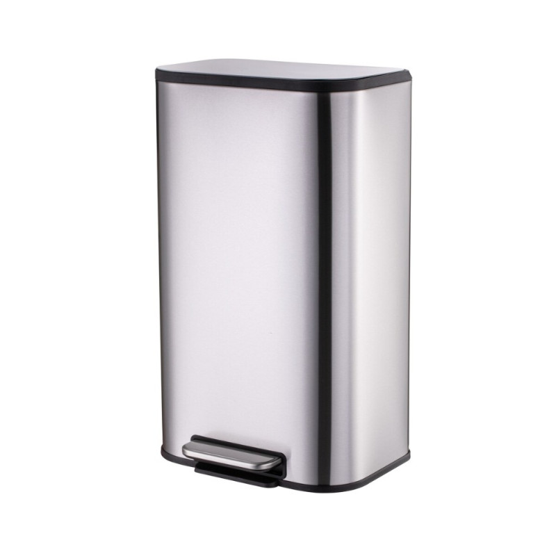 Мусорное ведро с плавным закрытием прямоугольное Mixxus Cubic-TC0112 SS Color 12л цвет нержавейка (MI7089)