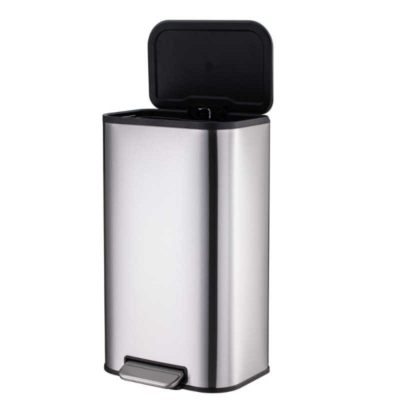 Мусорное ведро с плавным закрытием прямоугольное Mixxus Cubic-TC0112 SS Color 12л цвет нержавейка (MI7089)