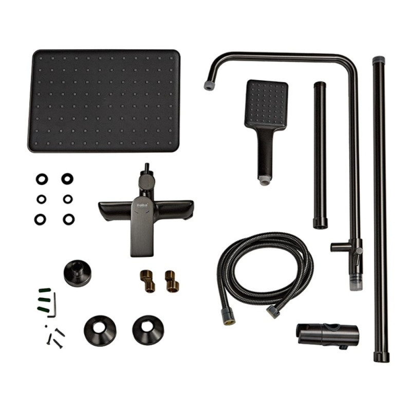 Душевая колонна со смесителем и удлинителем в комплекте Haiba Alex 003-J Graphite (HB3996)