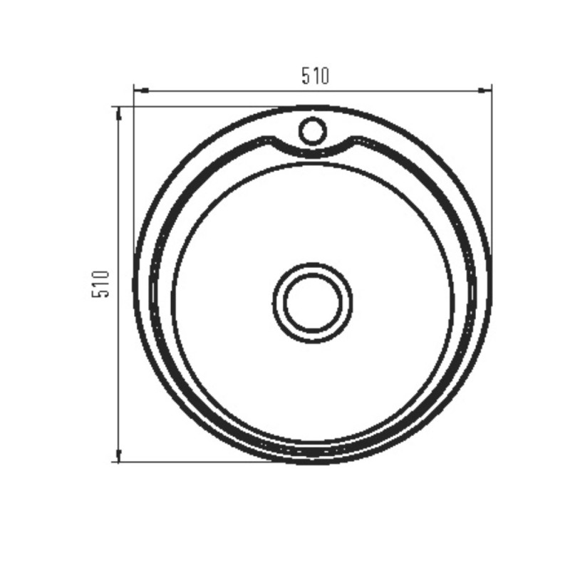 Мойка кухонная Zerix Z510-06-180MD (micro decor) (ZS0560)