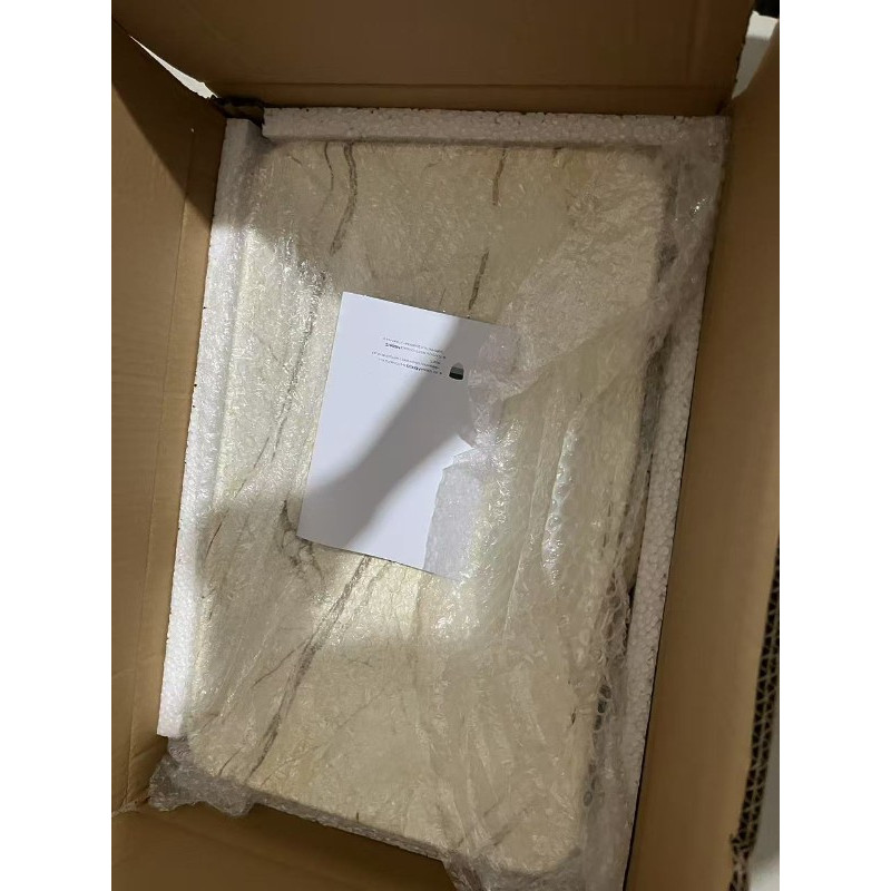 Раковина накладная Mixxus Premium QUADRO-0208 MARBLE 480х315х140mm с переливом (MP6518)