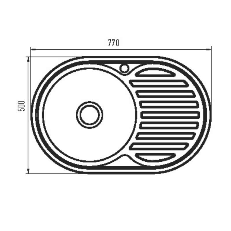 Мойка кухонная Zerix Z7750-06-180MD (micro decor) (ZS0564)