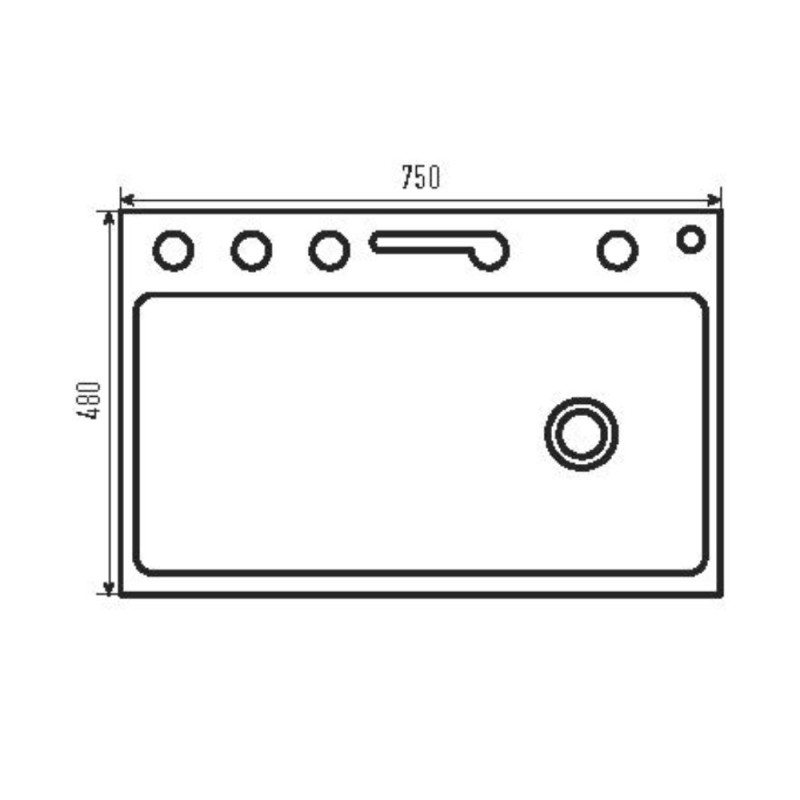 Мойка Zerix ZH7548-SET-03 Nano-Black со встроенным смесителем из нерж. стали (ZM5577)