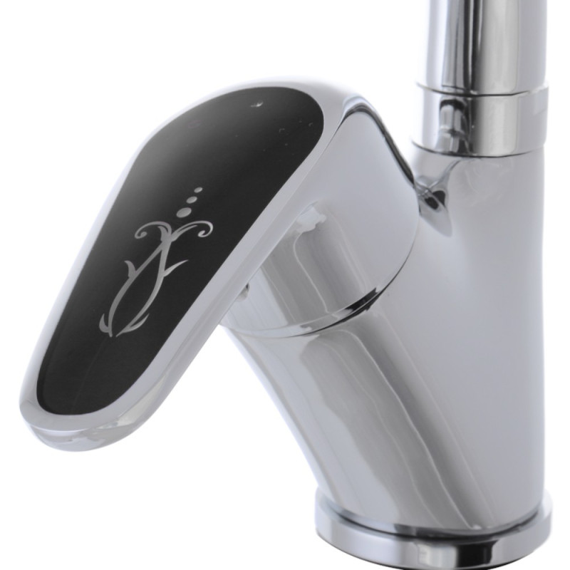 Смеситель для кухни Haiba Magic 777 с черной ручкой (HB0660)
