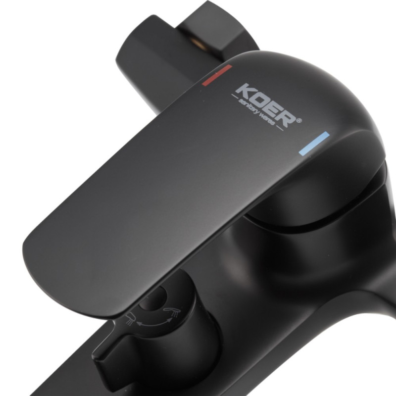 Смеситель для ванны с коротким изливом Koer KB-40008-05 (Цвет черный) (KR3473)