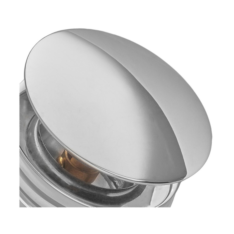Донный клапан для раковины Koer PW-07-01 1 1/4'' с переливом автоматический СLICK-СLACK (Цвет хром) (KR5782)