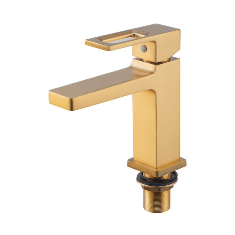 Смеситель для умывальника Haiba KANT 001 BRUSHED GOLD (HB9605)