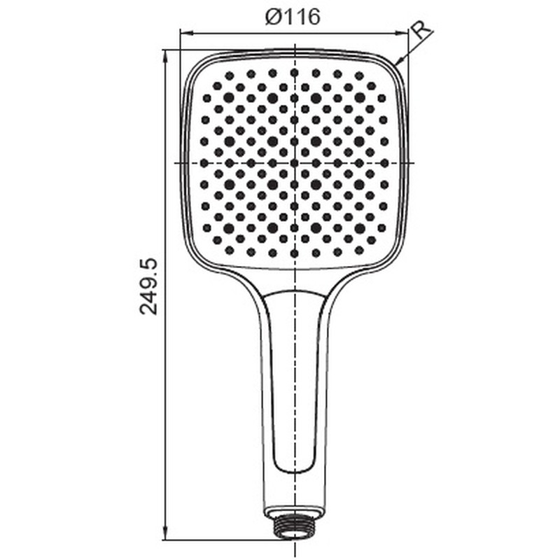 Лейка для душа Koer KP-0402-07 (3 функции) (KR4989)