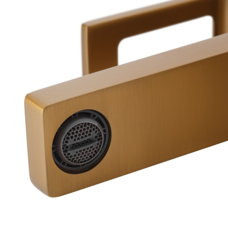 Смеситель для умывальника Haiba KANT 001 BRUSHED GOLD (HB9605)