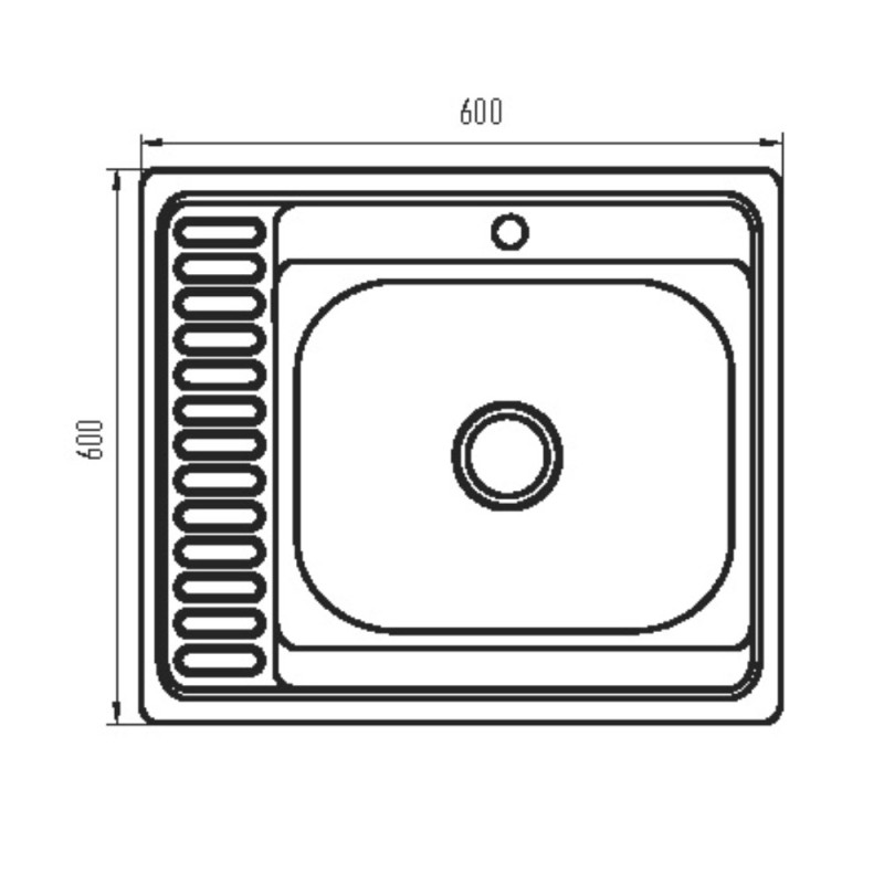 Мойка кухонная Zerix Z6060R-06-160MD (micro decor) (ZS0589)