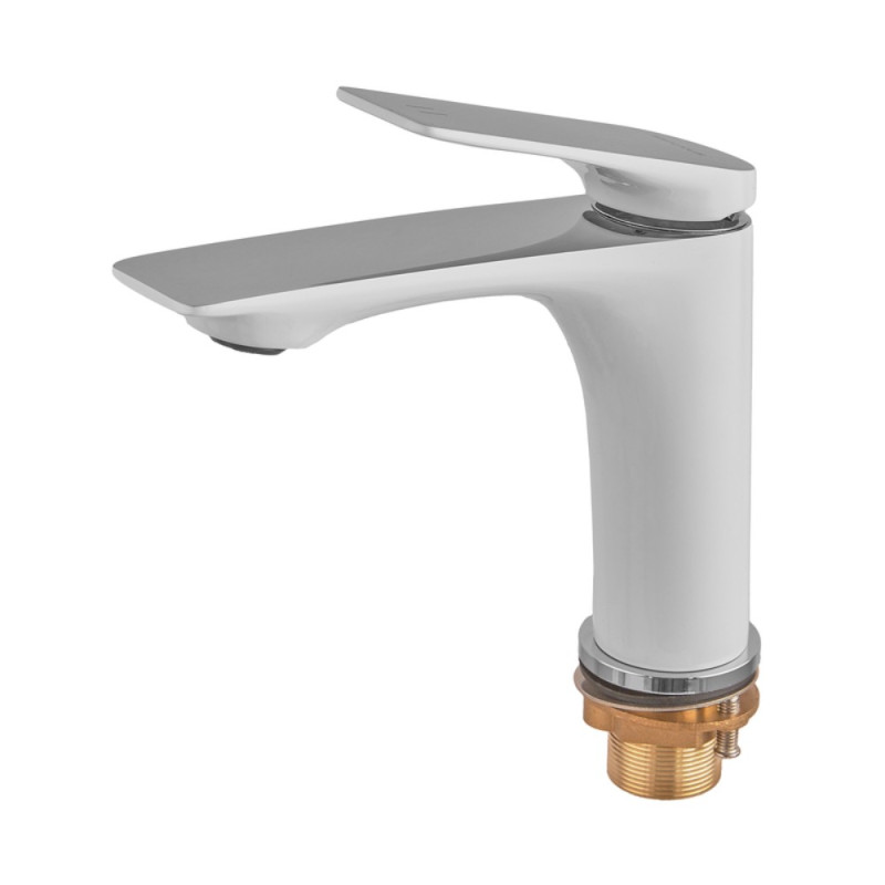 Смеситель для умывальника Mixxus Premium DERBY 001 (NUT) WHITE-CHROME (MI6613)